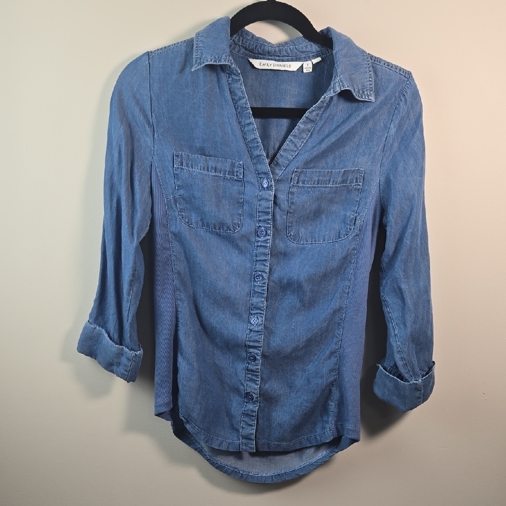 Emily Daniels Light Blue Denim Shirt